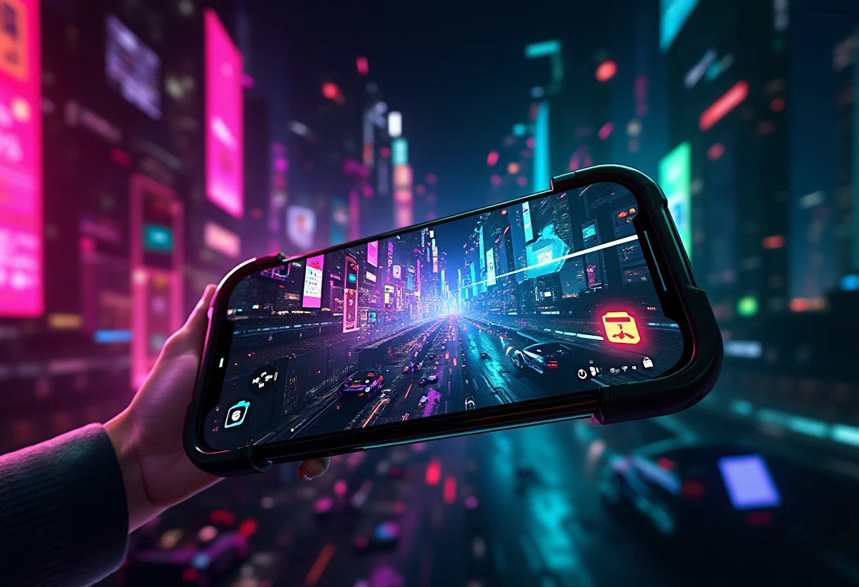Social media apps comparison in a vibrant setting